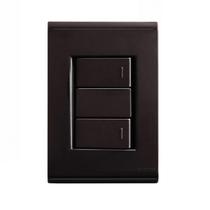 Conjunto Interruptor Simples Duplo Grafite Tramontina Liz Conjunto Interruptor Simples Duplo Grafite Tramontina Liz