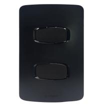 Conjunto Interruptor Simples e Paralelo Preto Gracia Maxx 85677 Alumbra