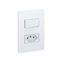 Conjunto Interruptor Simples e Tomada 10a Branco Esatta Weg
