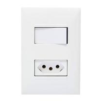 Conjunto interruptor simples e tomada