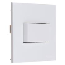Conjunto Interruptor Simples Para Moveis 70x70 Drywall Branco Sleek Margirius