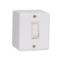 Conjunto Interruptor Simples Sobrepor 6A 250V Branco - Ilumi