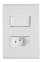 Conjunto Interruptor Simples + Tomada 20A Tramontina Liz