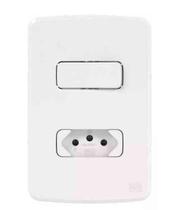 Conjunto Interruptor Simples Tomada 2p+t 10a 4x2 Branca Weg