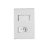 Conjunto Interruptor Simples + Tomada 2P+T 20A 4x2 Tramontina Liz