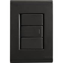 Conjunto Interruptor Simples Tramontina Liz Grafite Completo