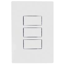 Conjunto Interruptor Simples Triplo 4X2 Branco I9 9419 Ilumi Conjunto Interruptor Simples Triplo 4X2 Branco I9 9419 Ilumi