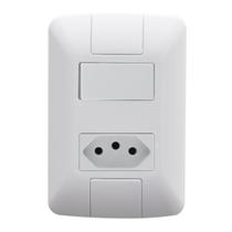Conjunto Interruptor + Tomada 10a Aria Placa 4x2 Tramontina
