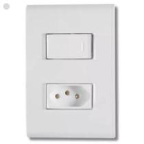 Conjunto Interruptor + Tomada 10a Branco Tramontina Conjunto Interruptor + Tomada 10a Branco Tramontina