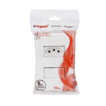 Conjunto Interruptor + Tomada 10A Pial Plus 615074 Legrand Conjunto Interruptor + Tomada 10A Pial Plus 615074 Legrand