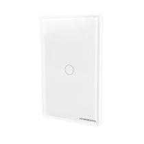 Conjunto Interruptor Touch Zigbee 4x2 1 Botão Branco 10A 250V ZTS1W