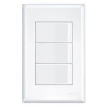 Conjunto Interruptor Triplo 16a Evidence Branco Fame 2907