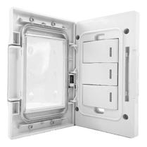 Conjunto Interruptor Triplo Para Embutir Prova Dágua Kalop