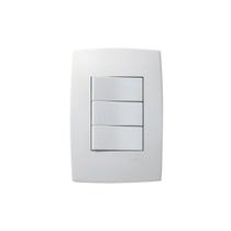 Conjunto Interruptor Triplo Paralelo Pial Plus 10A