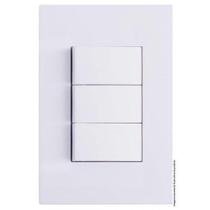 Conjunto Interruptor Triplo Simples 4X2 Branco Brg11036-1Br