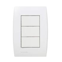 Conjunto Interruptor Triplo Simples 4x2 Ilus Siemens Soprano