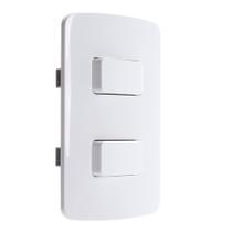 Conjunto Interruptores Simples MARGIRIUS B3 4x2 10A 127-220V Branco PA019445