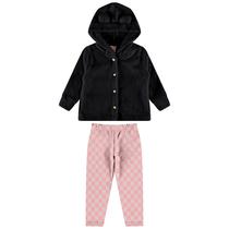 Conjunto inverno bebe menina parka casaco sobretudo fleece legging jacquard grosso
