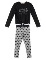 Conjunto Inverno Infantil Menina Meia Estação Estiloso Em Cotton Light Infantil Menina - Carinhoso