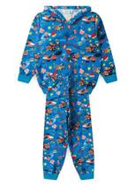 Conjunto Inverno Menina Azul Blusão com Capuz e Calça em Moletom Turma dos Bichinhos Conjunto Inverno Menina Azul Blusão com Capuz e Calça em Moletom Turma dos Bichinhos