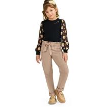 Conjunto Inverno Menina Blusa Cotton Com Mangas Ring Angerô Conjunto Inverno Menina Blusa Cotton Com Mangas Ring Angerô