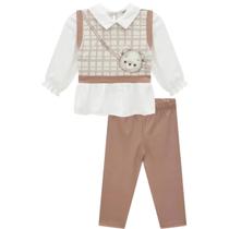 Conjunto Inverno Menina Blusa M/L e legging termica Infanti