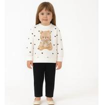 Conjunto Inverno Menina calça Térmica e moletom Infanti