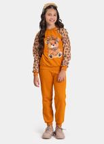 Conjunto Inverno Menina Canela Blusão Raglan e Calça em Moletom Ursinha Fashion Conjunto Inverno Menina Canela Blusão Raglan e Calça em Moletom Ursinha Fashion