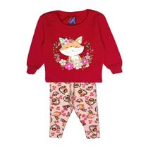 Conjunto Inverno Menina Fox Flower