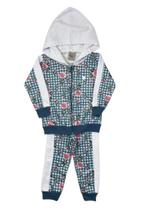 Conjunto Inverno Menina Quadriculado Floral Rosê - Pimentinha Kids