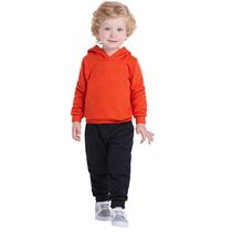 Conjunto inverno menino blusão com estampa 3d e calça moletom peluciado