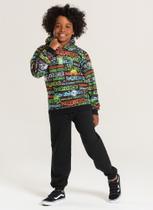 Conjunto Inverno Menino Preto Blusão com Capuz e Calça em Moletom Barbatana Interativa Conjunto Inverno Menino Preto Blusão com Capuz e Calça em Moletom Barbatana Interativa