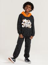 Conjunto Inverno Menino Preto Blusão Com Capuz e Calça em Moletom New York Conjunto Inverno Menino Preto Blusão Com Capuz e Calça em Moletom New York