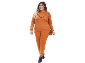 Conjunto Inverno Moda Feminina Plus Size Frio Moda P Ao Xgg