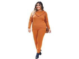 Conjunto Inverno Moda Feminina Plus Size Frio Moda P Ao Xgg - Dona Moça