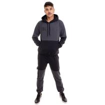 Conjunto Inverno Moletom Adulto Quentinho de Frio Cargo Black