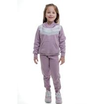 Conjunto Inverno Moletom Infantil Quentinho de Frio Feminino Glitter