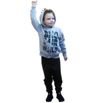 Conjunto Inverno Moletom Masculino Infantil Com Capuz