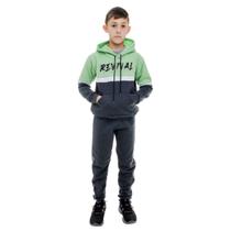 Conjunto Inverno Moletom Masculino Infantil Com Capuz