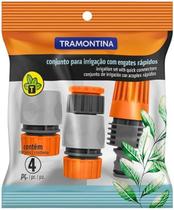 Conjunto Irrigação Engates Rápido Esguicho 4pçs Tramontina Conjunto Irrigação Engates Rápido Esguicho 4pçs Tramontina