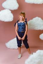 Conjunto Jacris Cropped e Calça Jeans Tam 12 anos Ref: 2211094