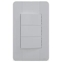 Conjunto Jangada 3 Interruptores Paralelos 10A Branco Romazi