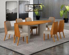 Conjunto jantar 08 cadeiras maciça 2x1 Iza - Arbo Design Conjunto jantar 08 cadeiras maciça 2x1 Iza - Arbo Design