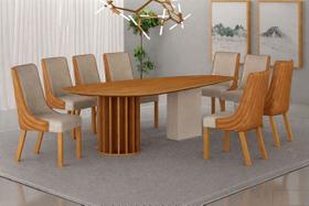 Conjunto jantar 08 cadeiras maciça 2x1 Pilar - Arbo Design Conjunto jantar 08 cadeiras maciça 2x1 Pilar - Arbo Design