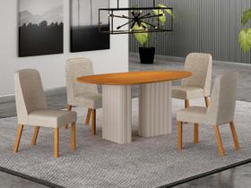 Conjunto jantar 4 cadeiras maciça 1,35x90 Iza - Arbo Design