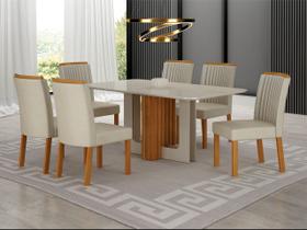 Conjunto jantar 6 cadeiras 1,60x80 Izabelle - Arbo Design Conjunto jantar 6 cadeiras 1,60x80 Izabelle - Arbo Design