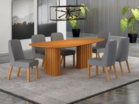 Conjunto jantar 6 cadeiras maciça 2x1 Iza - Arbo Design