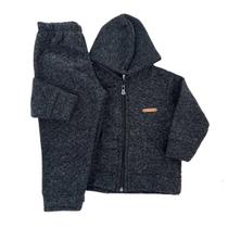Conjunto Jaqueta Calça Boucle Peluciado Inverno Bebê Básico -