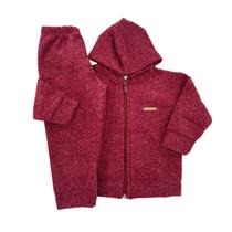 Conjunto Jaqueta Calça Boucle Peluciado Inverno Bebê Básico -