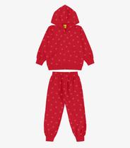 Conjunto Jaqueta Capuz Calça Molecotton Rovi Kids Vermelho Conjunto Jaqueta Capuz Calça Molecotton Rovi Kids Vermelho